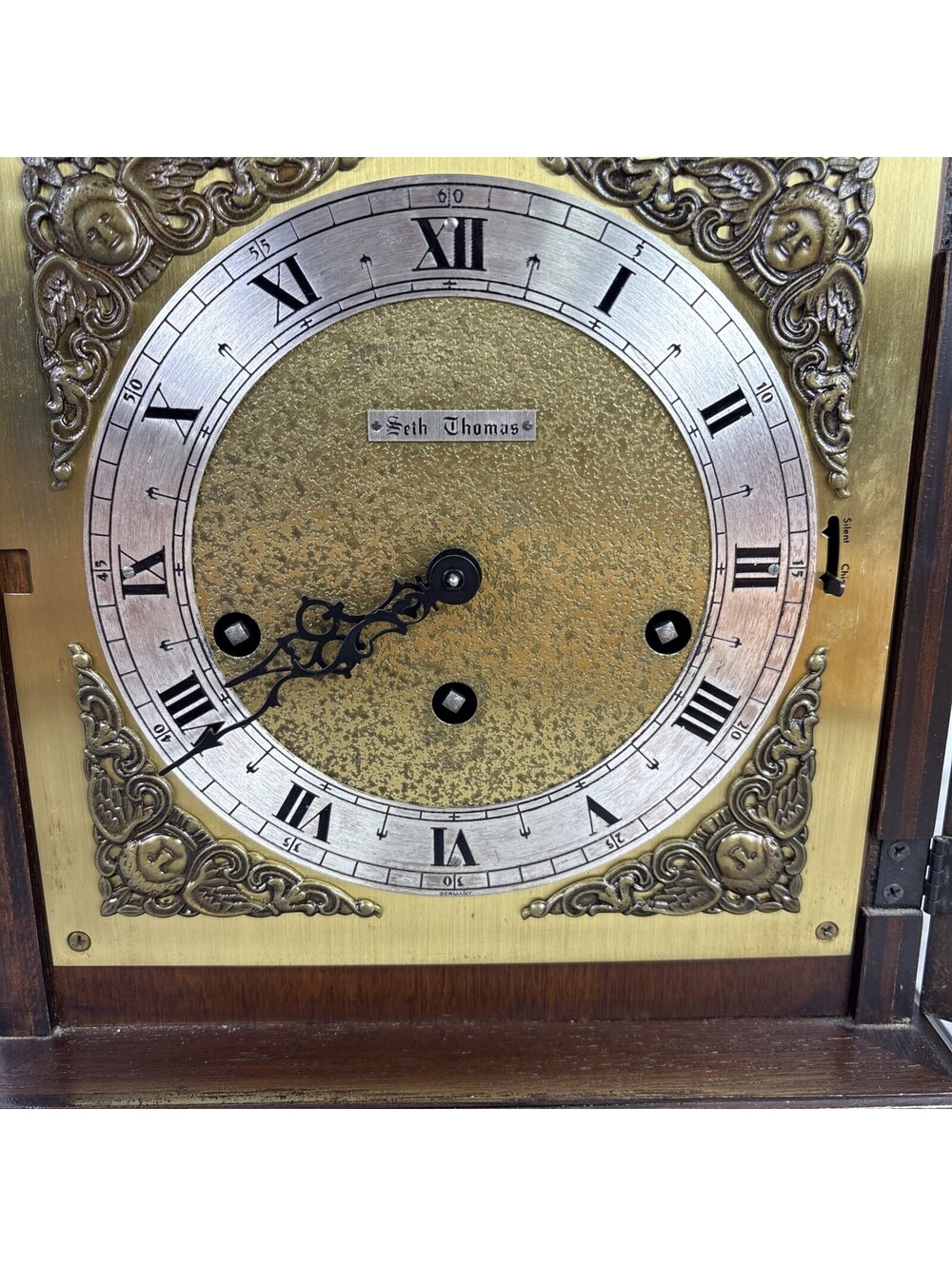 Seth Thomas Legacy 3W Winchester Mantel Clock 1313-000, No Key - Picture 2 of 16